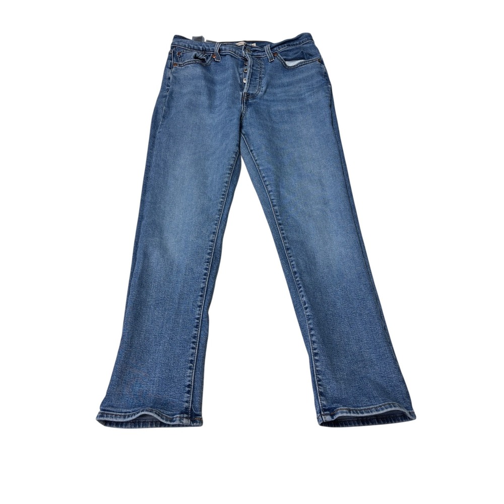 Levi Strauss Co.‎ Wedgie Straight Jeans Women's Size 31X27 Blue Denim Button Fly